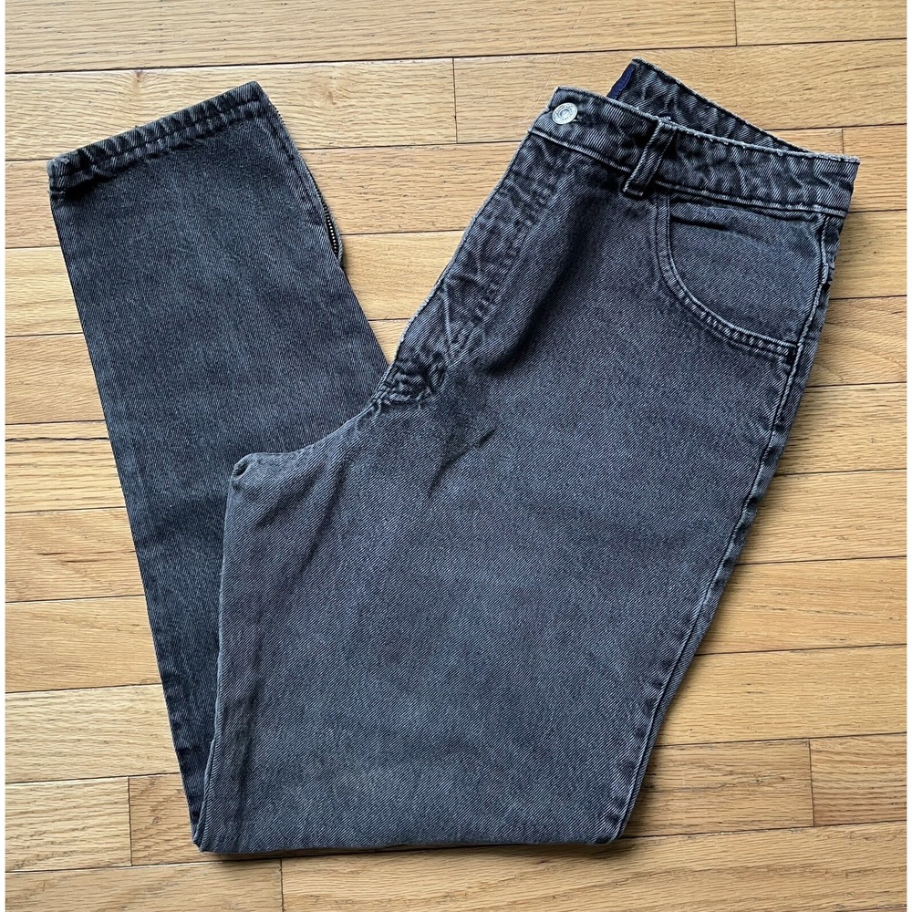 GAP Vintage 90's Women's Hi Rise Black Faded Jeans Zip‎ Ankles 27x28